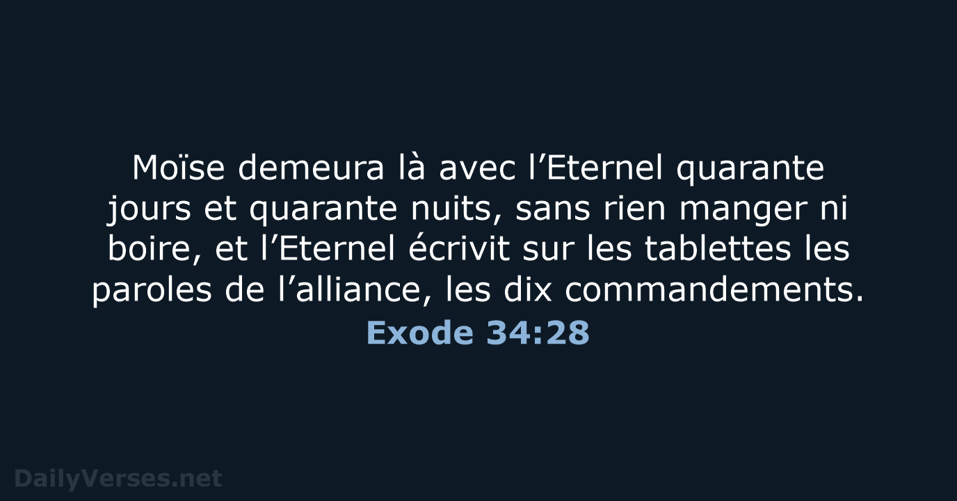 Exode 34:28 - BDS