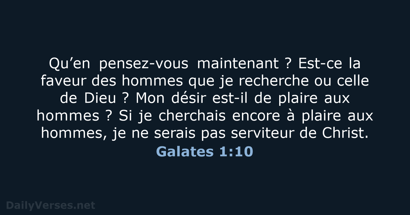 Galates 1:10 - BDS