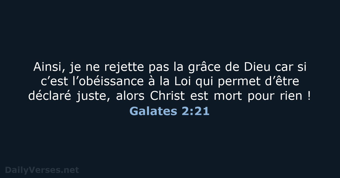 Galates 2:21 - BDS