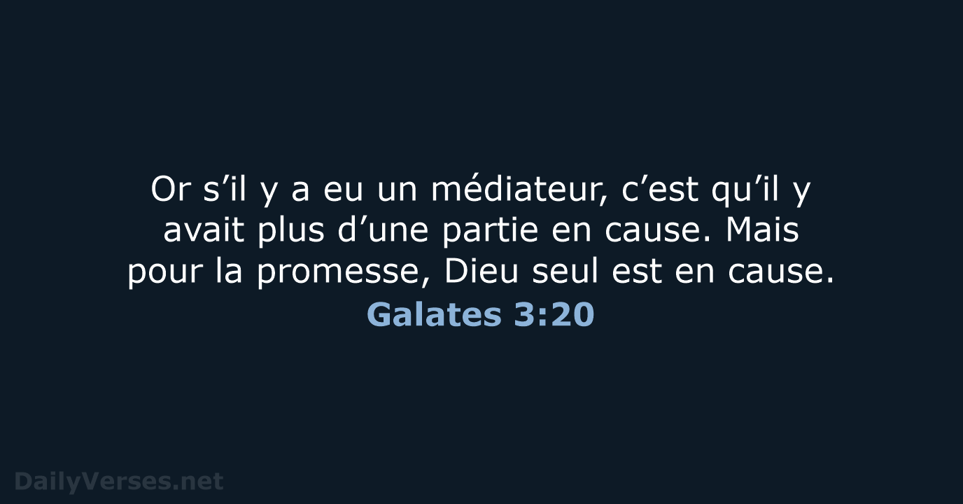 Galates 3:20 - BDS