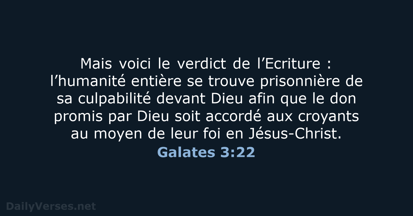 Galates 3:22 - BDS