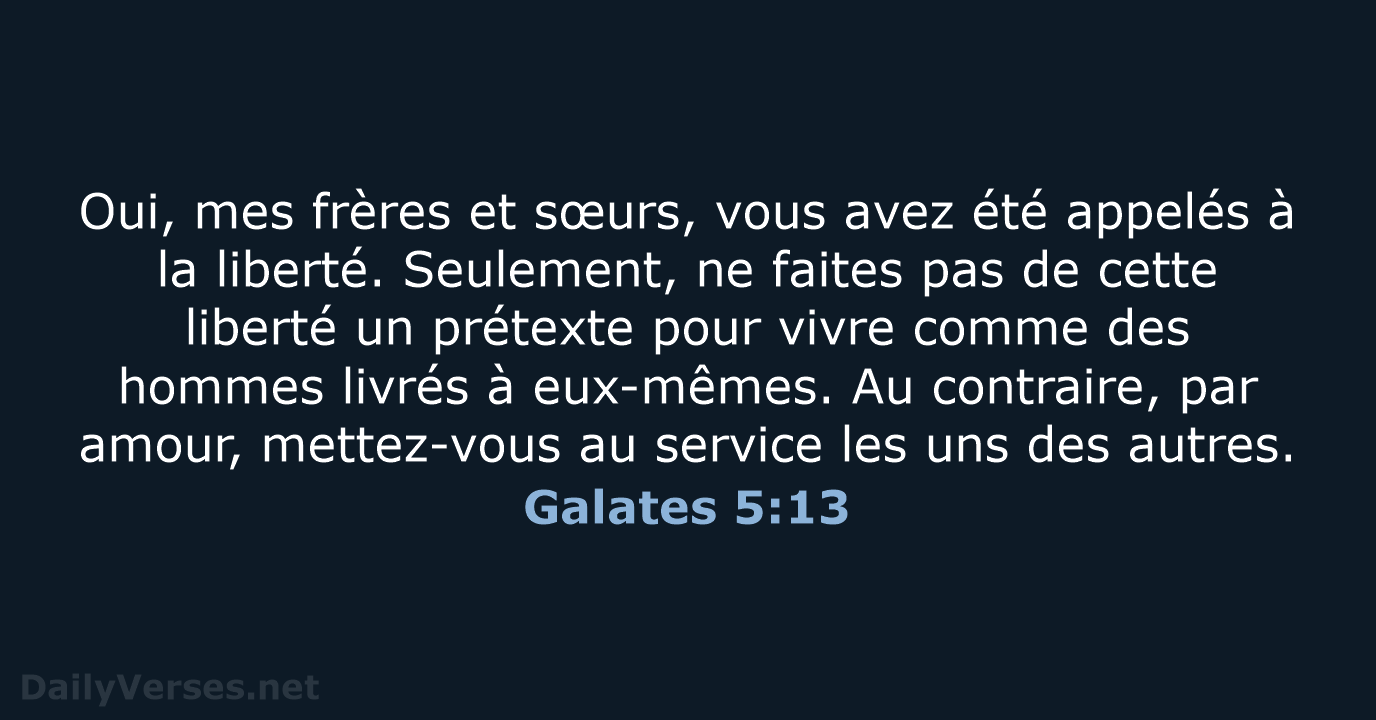 Galates 5:13 - BDS
