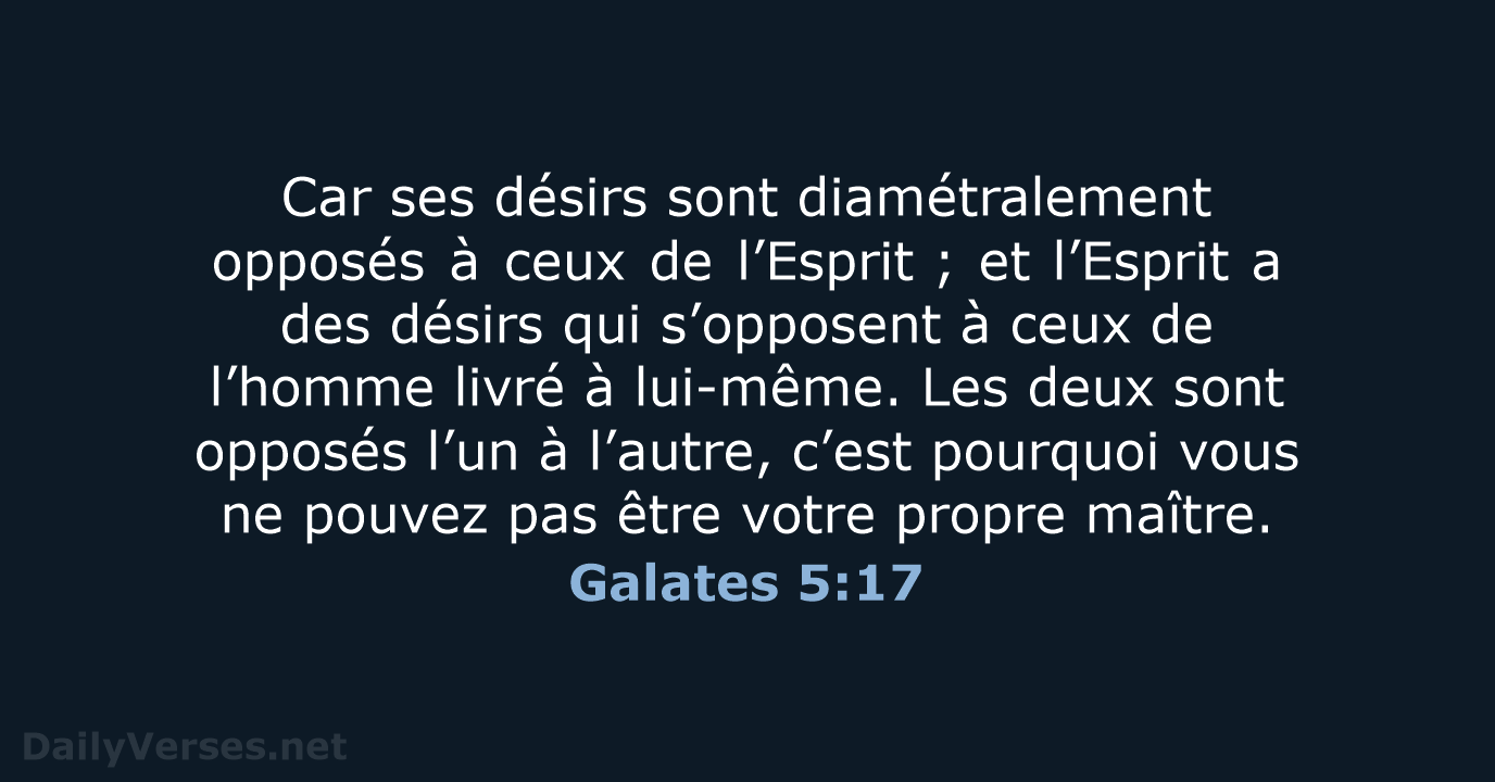 Galates 5:17 - BDS