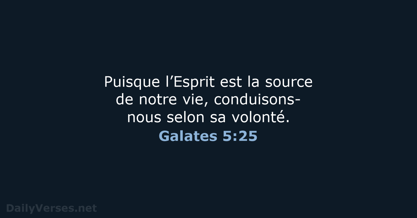 Galates 5:25 - BDS