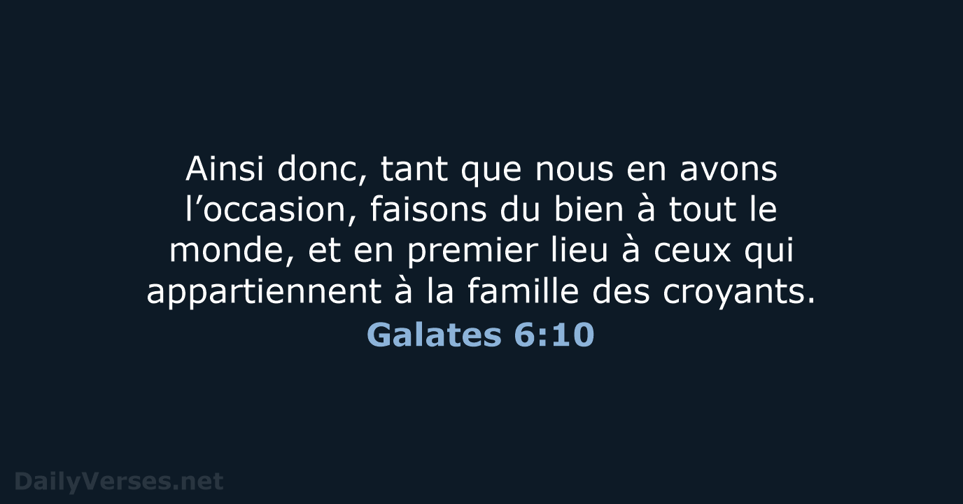 Galates 6:10 - BDS