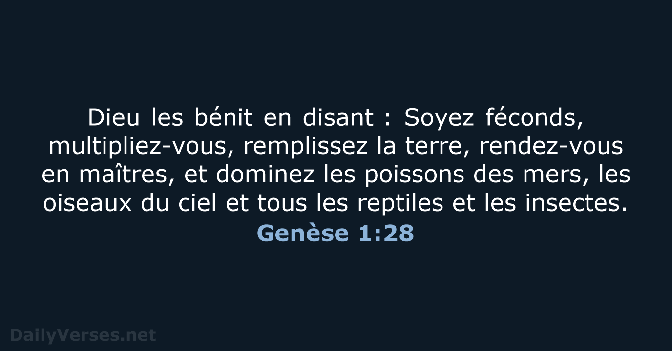 Genèse 1:28 - BDS