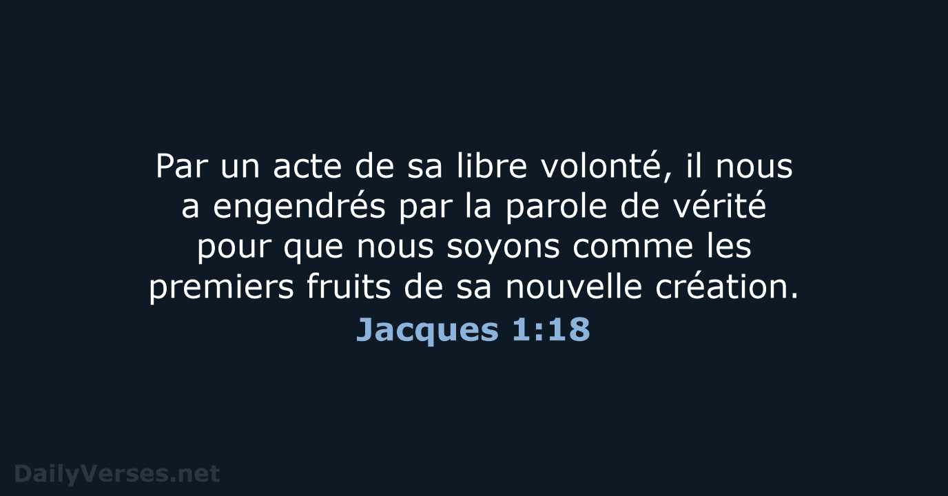 Jacques 1:18 - BDS