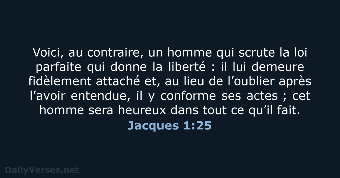 Jacques 1:25 - BDS