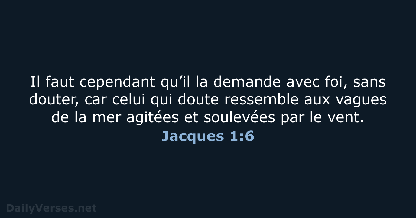 Jacques 1:6 - BDS