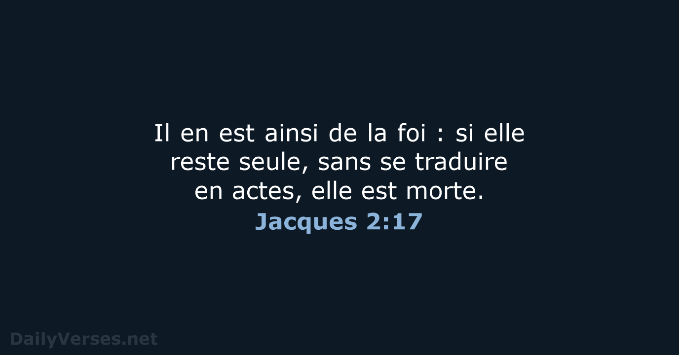 Jacques 2:17 - BDS