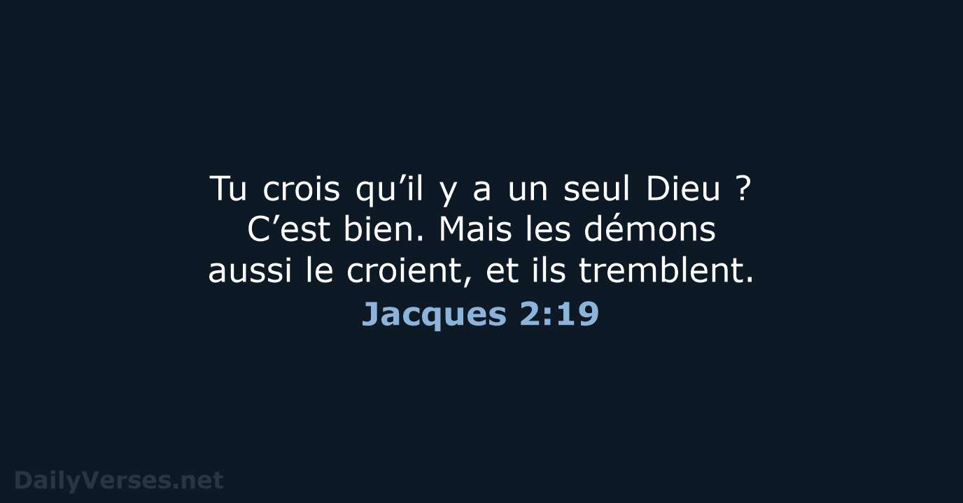 Jacques 2:19 - BDS