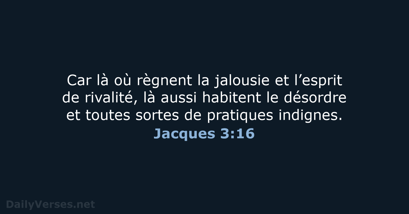 Jacques 3:16 - BDS