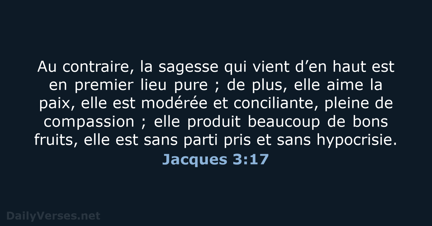 Jacques 3:17 - BDS