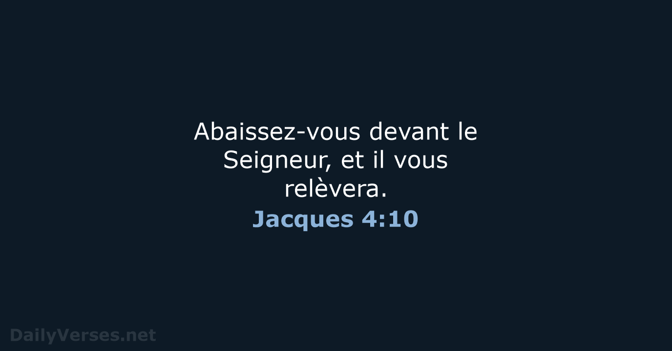 Jacques 4:10 - BDS