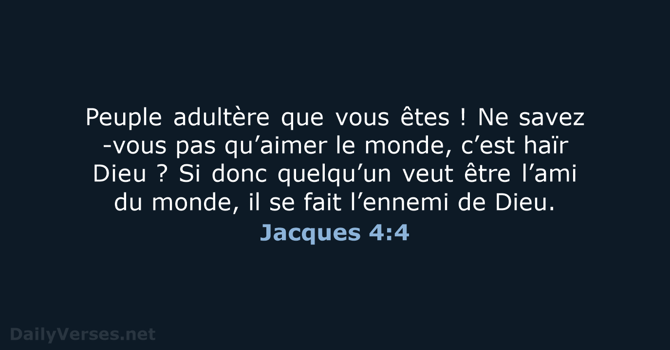Jacques 4:4 - BDS