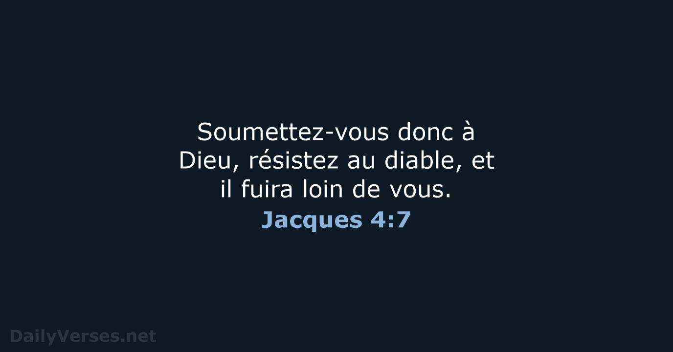 Jacques 4:7 - BDS