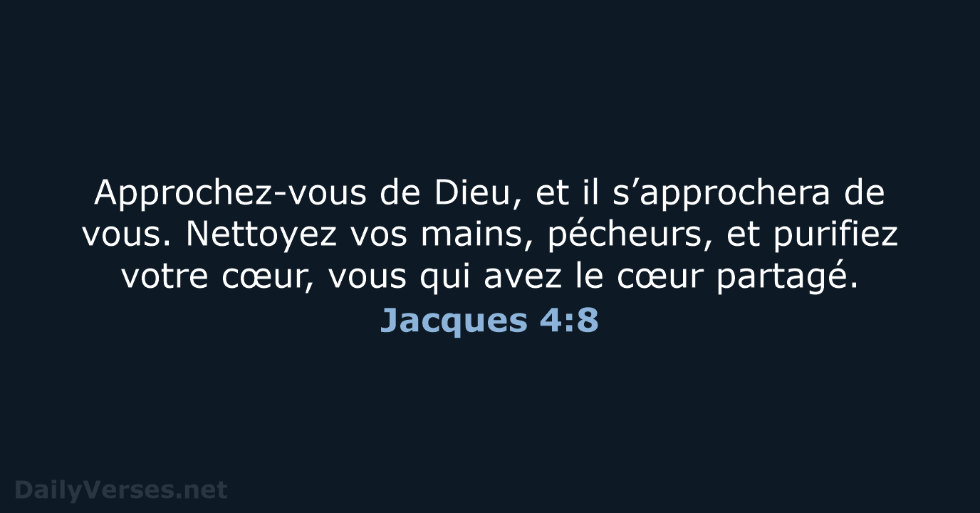 Jacques 4:8 - BDS