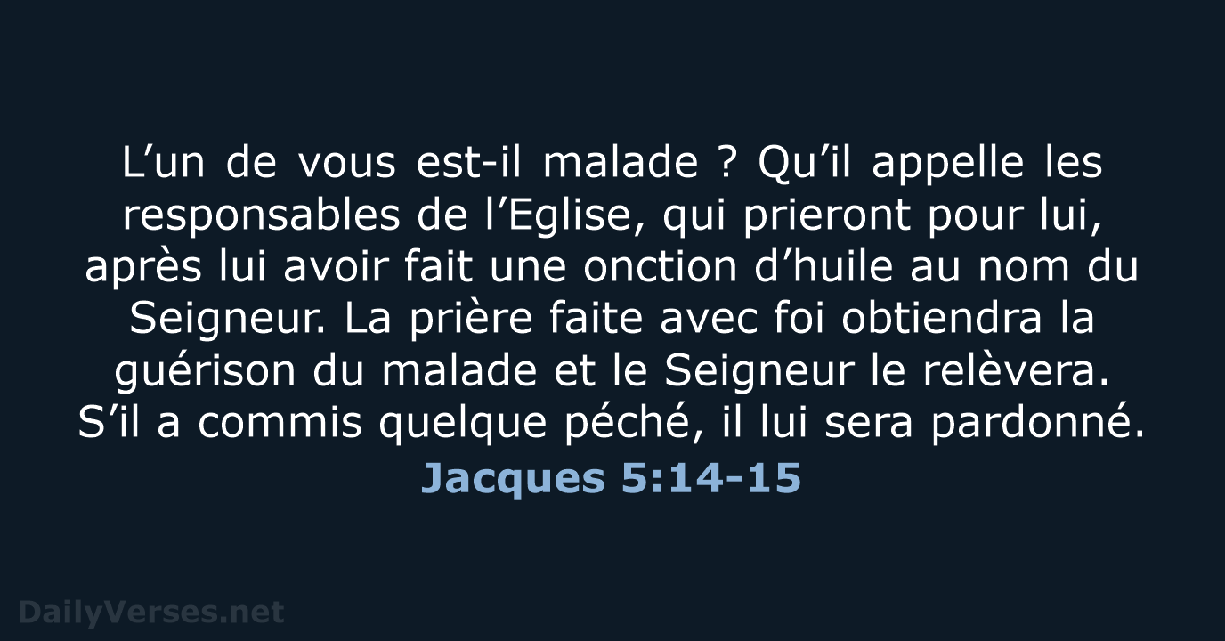 Jacques 5:14-15 - BDS