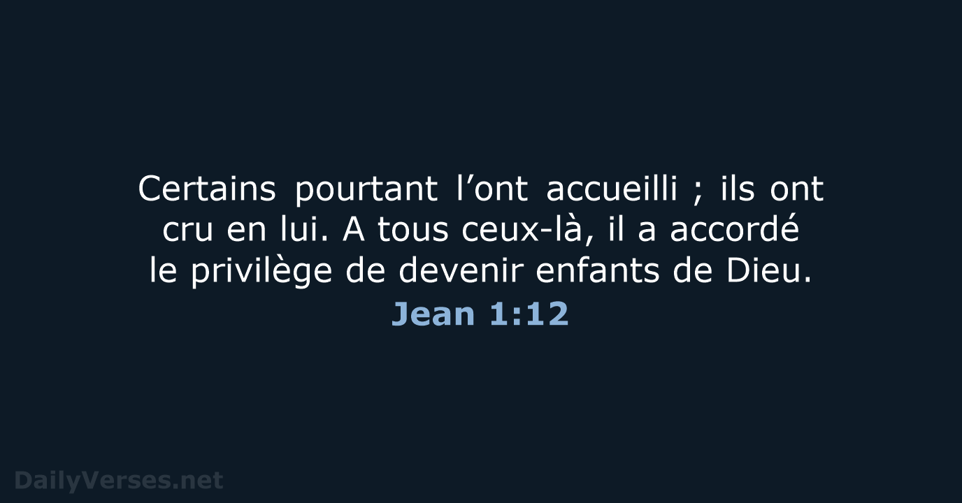 Jean 1:12 - BDS