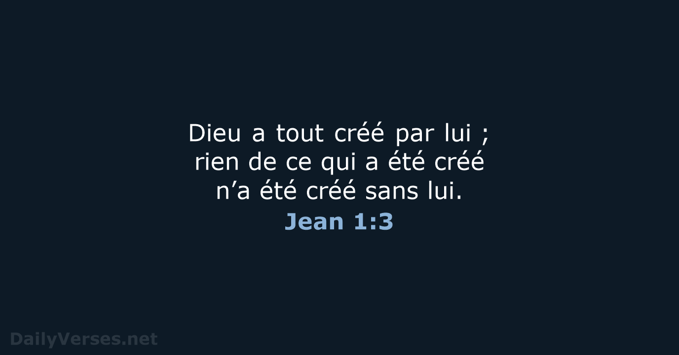Jean 1:3 - BDS