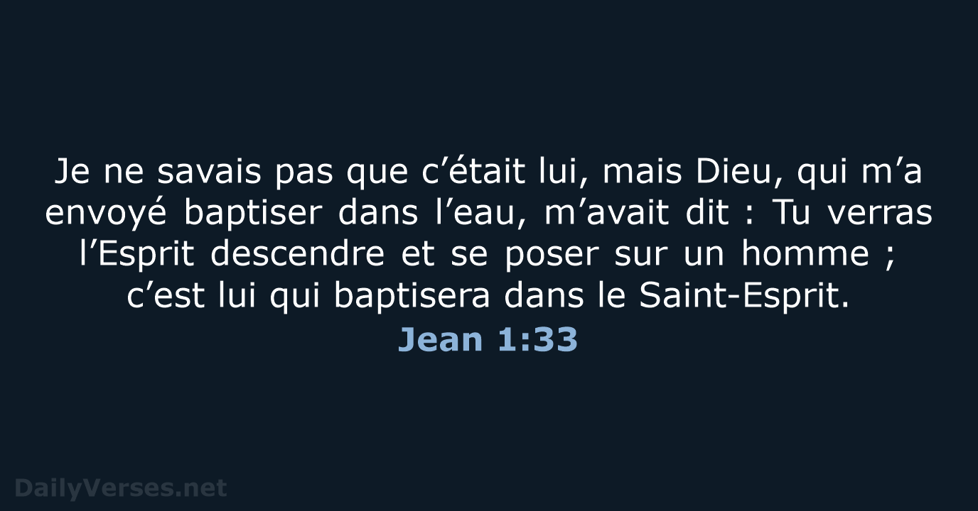 Jean 1:33 - BDS