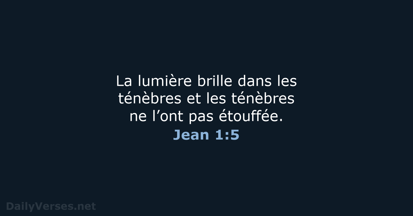 Jean 1:5 - BDS