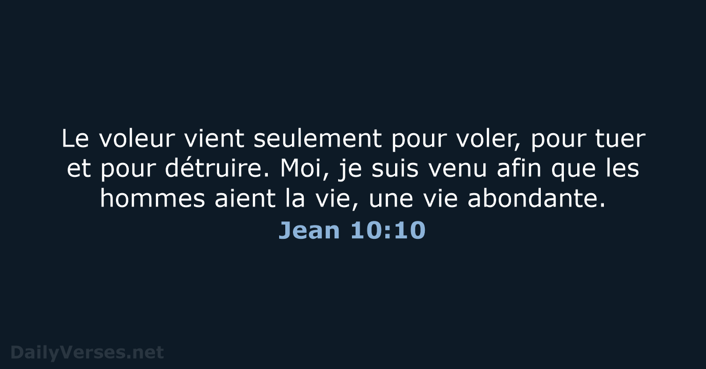 Jean 10:10 - BDS