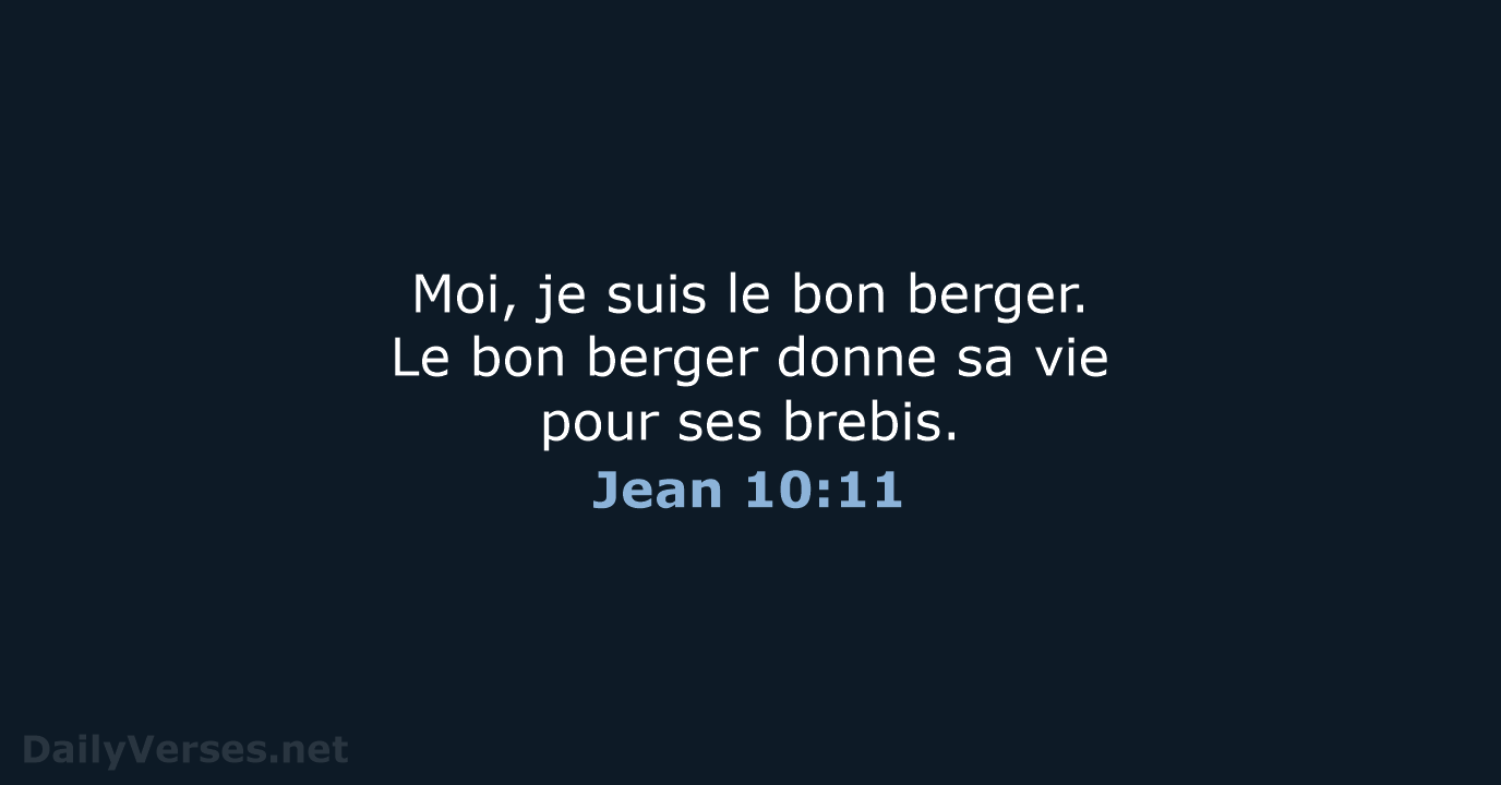 Jean 10:11 - BDS