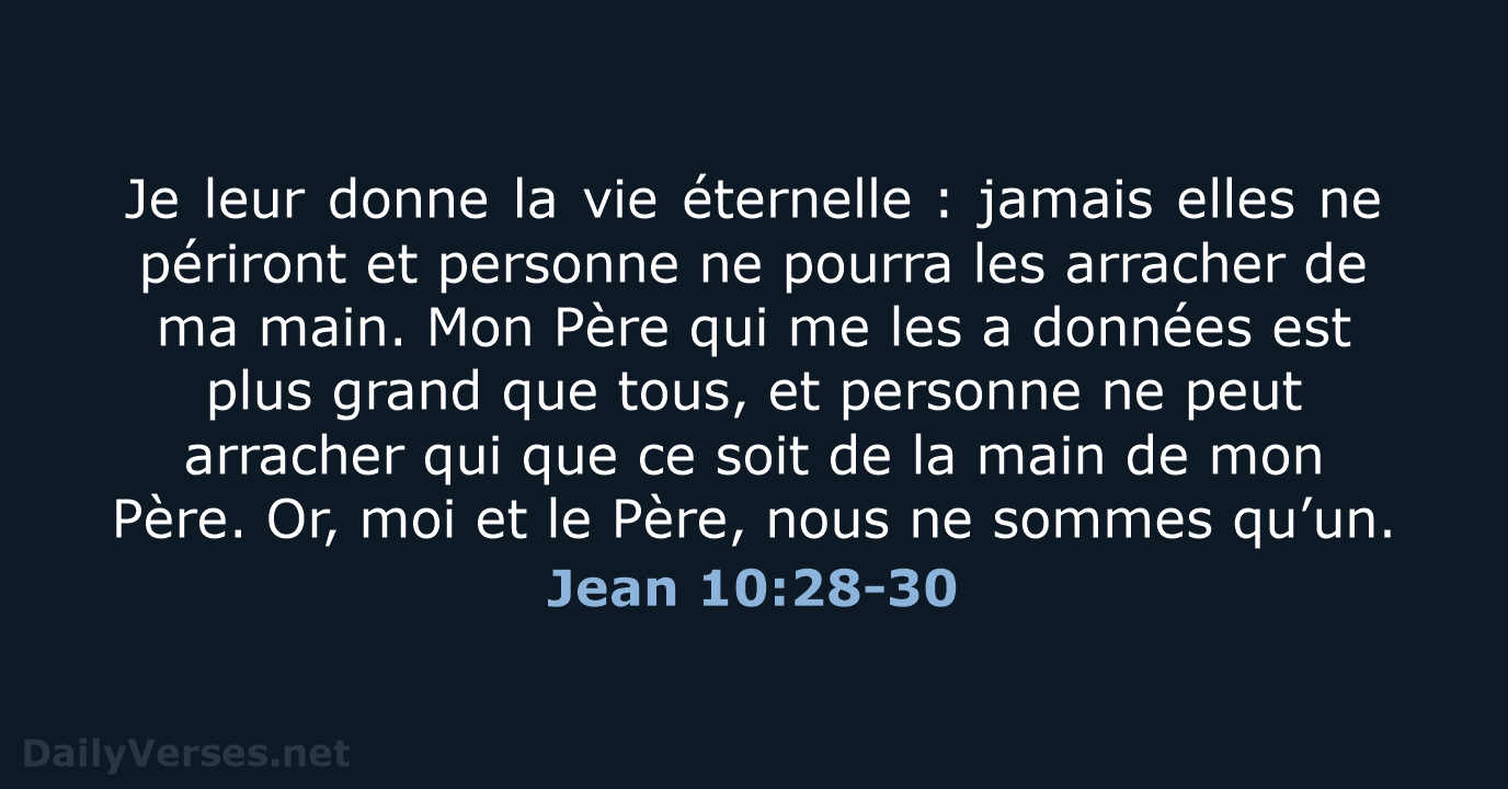Jean 10:28-30 - BDS