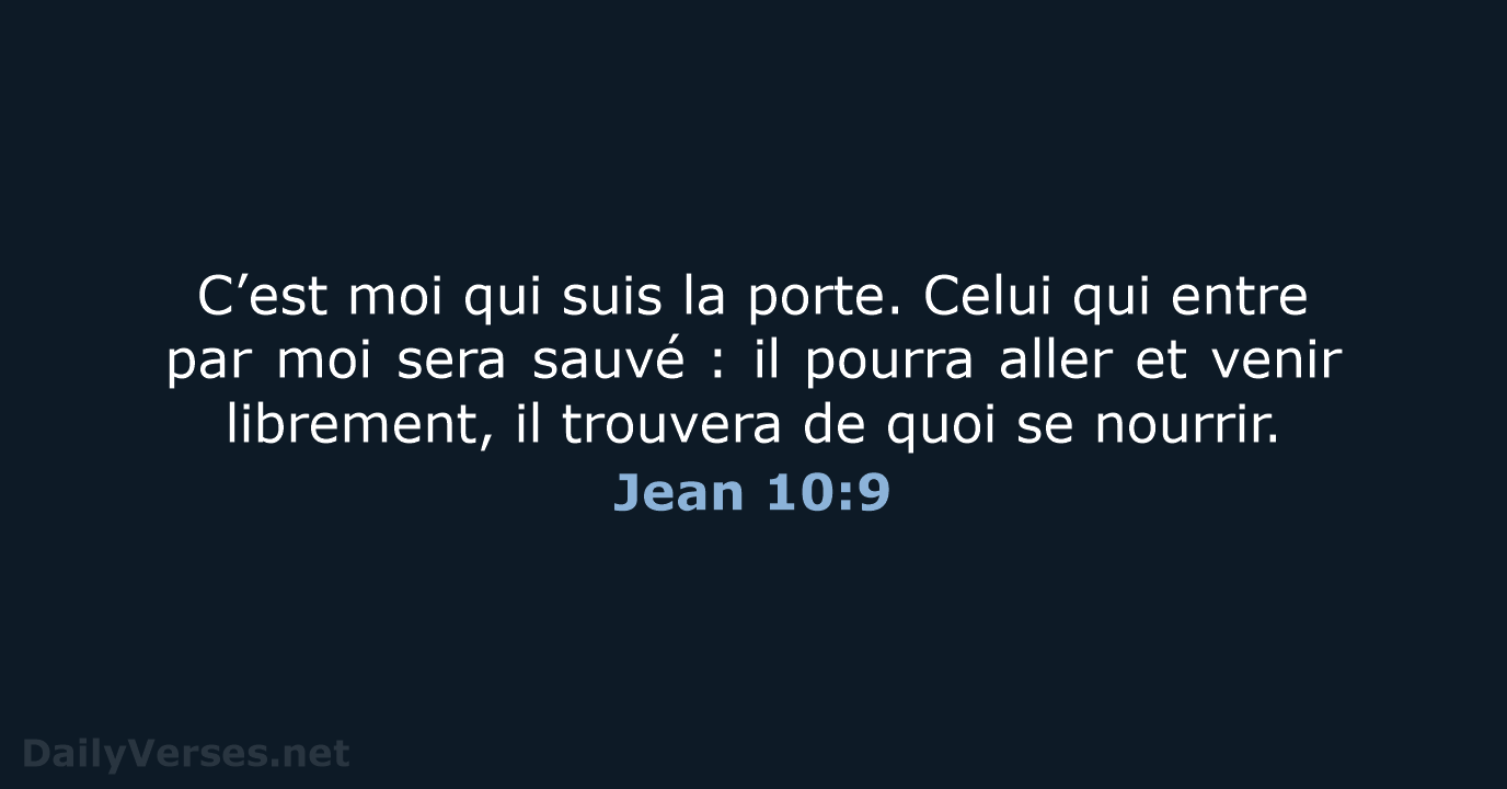 Jean 10:9 - BDS