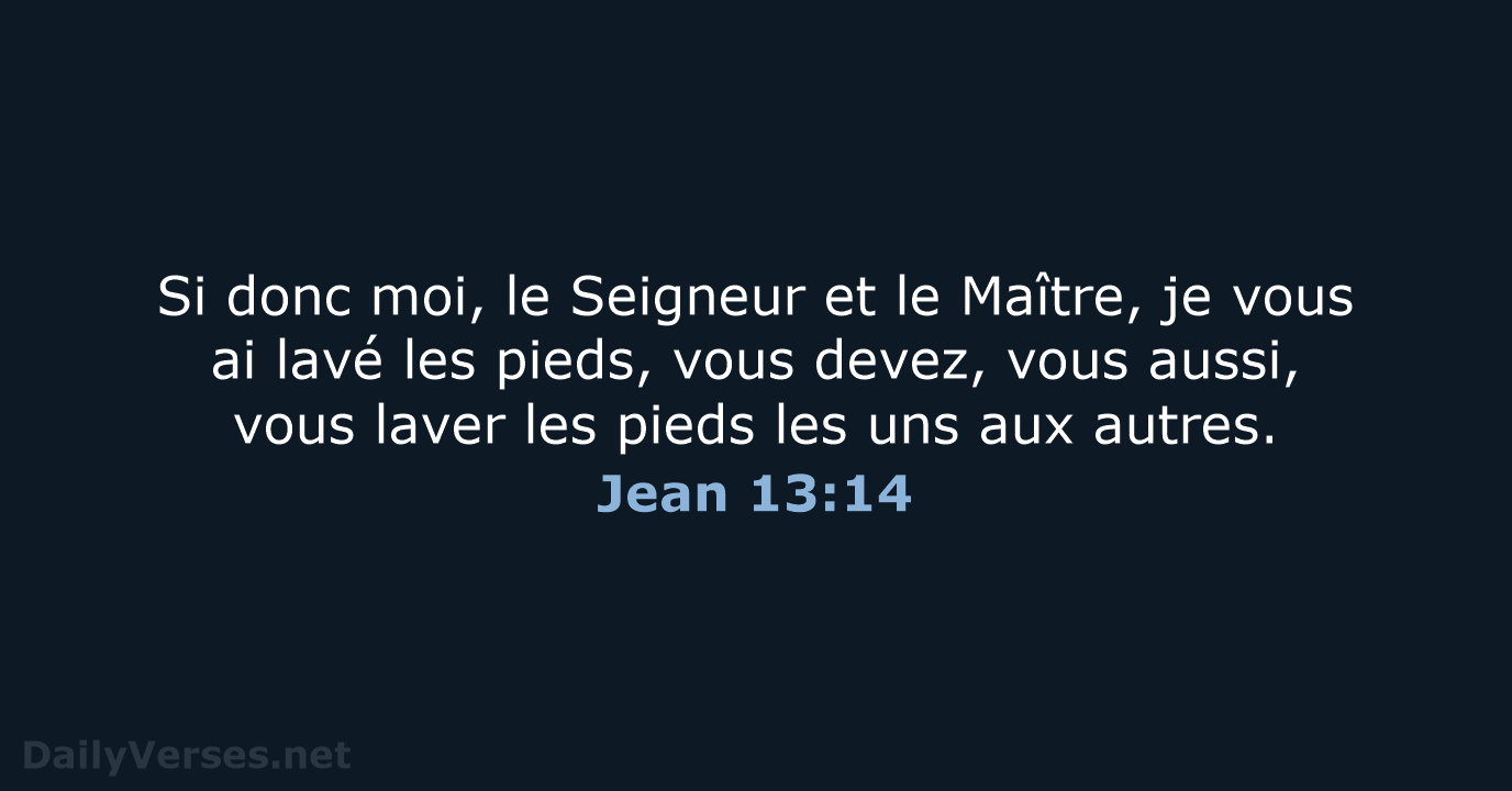 Jean 13:14 - BDS