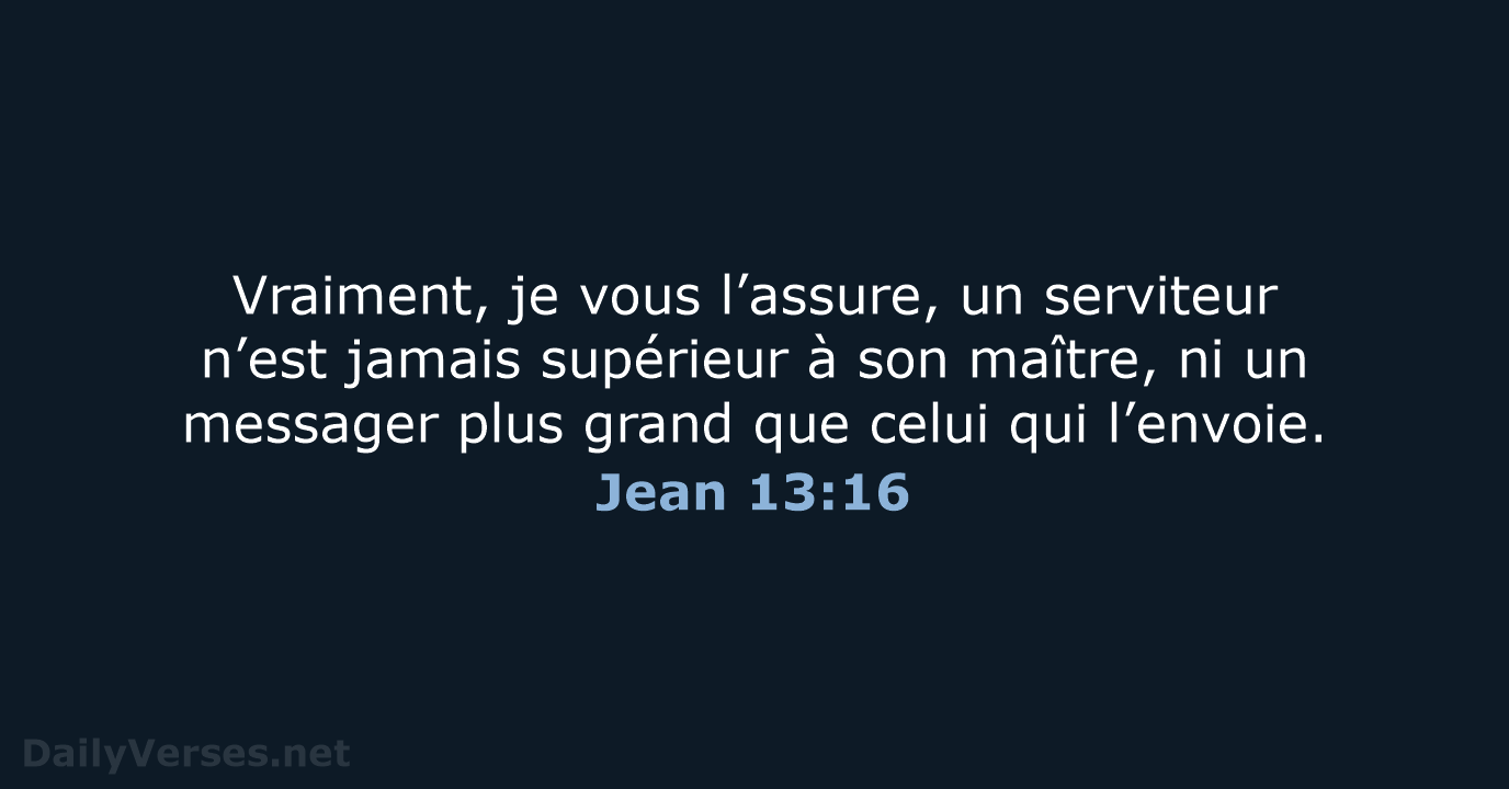 Jean 13:16 - BDS