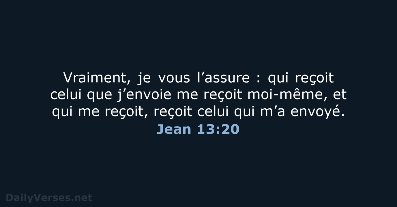 Jean 13:20 - BDS