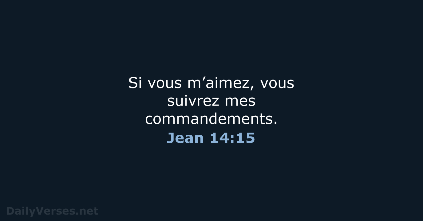 Jean 14:15 - BDS