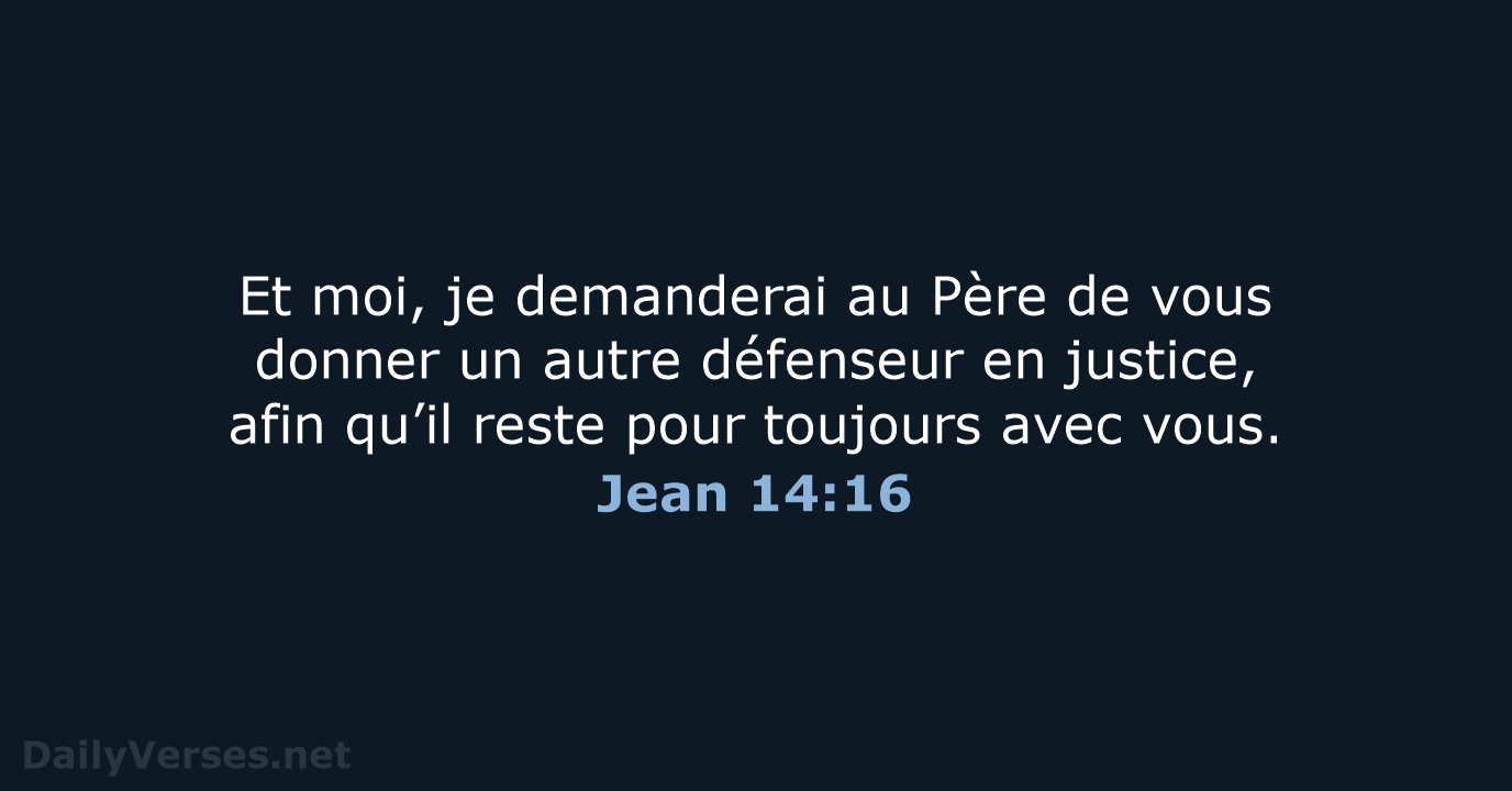 Jean 14:16 - BDS