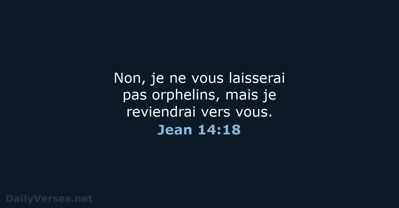 Jean 14:18 - BDS