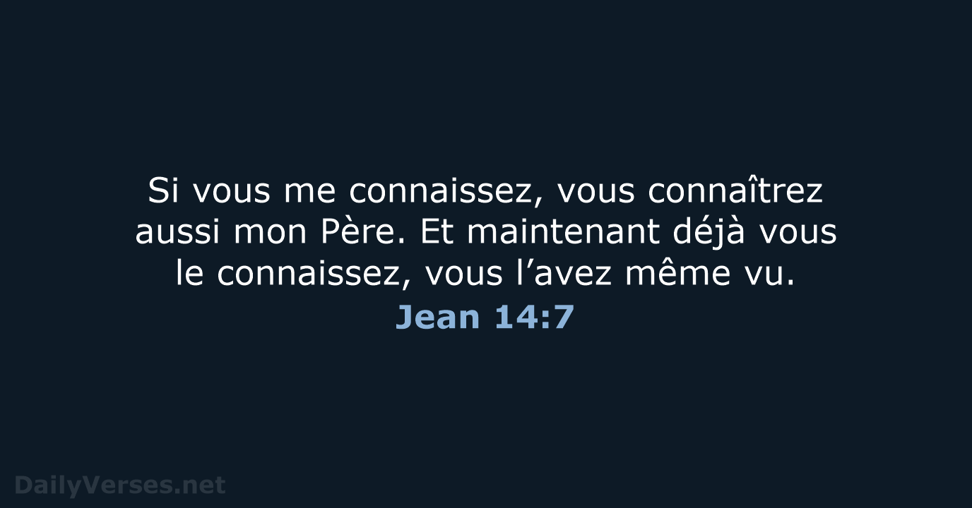 Jean 14:7 - BDS