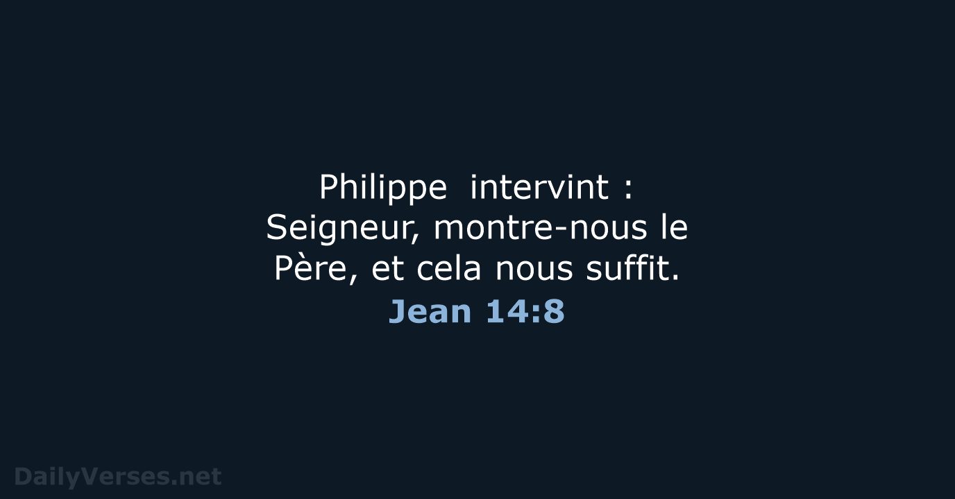 Jean 14:8 - BDS