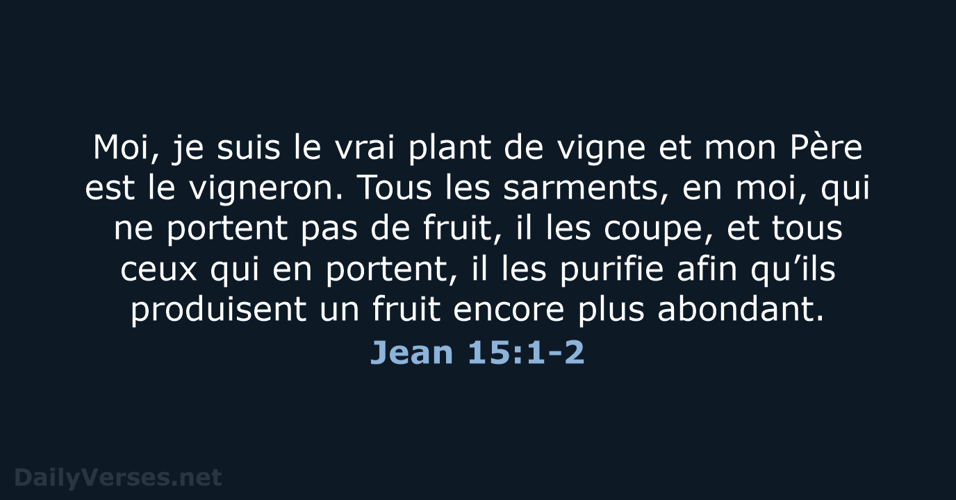 Jean 15:1-2 - BDS
