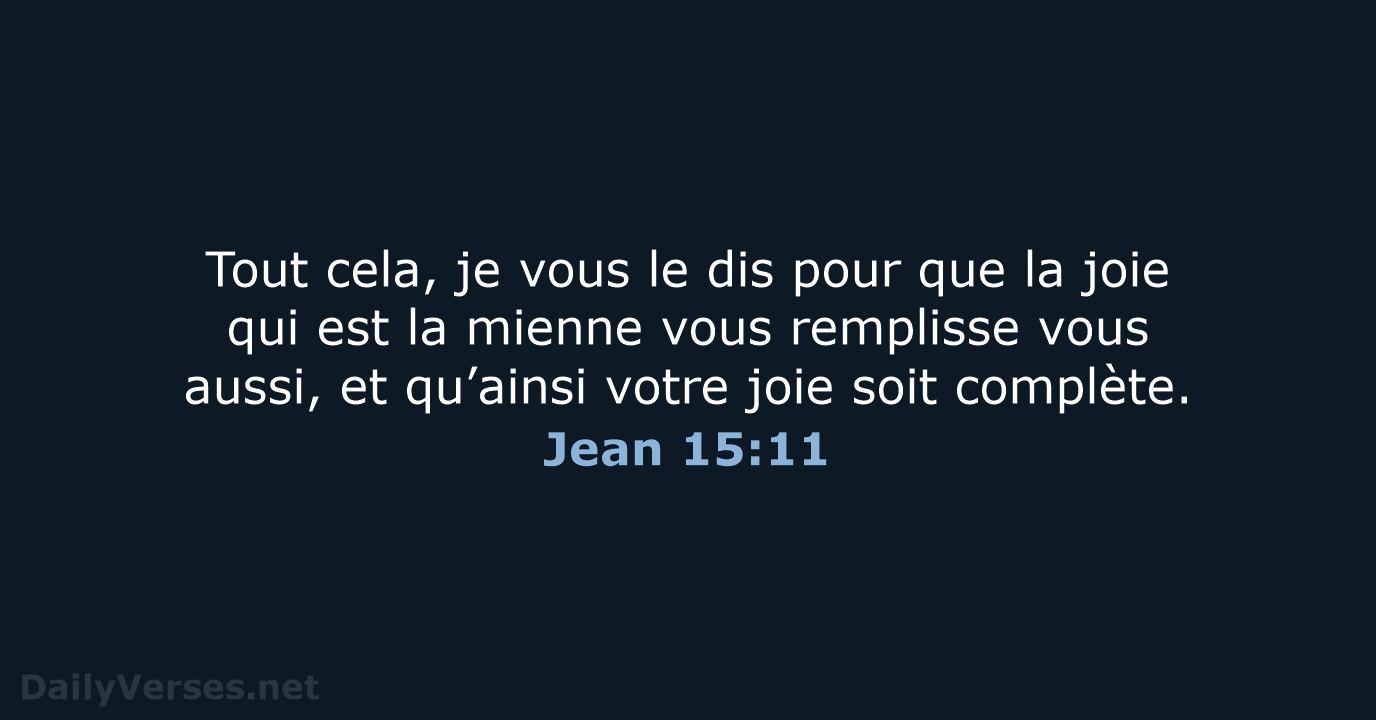 Jean 15:11 - BDS