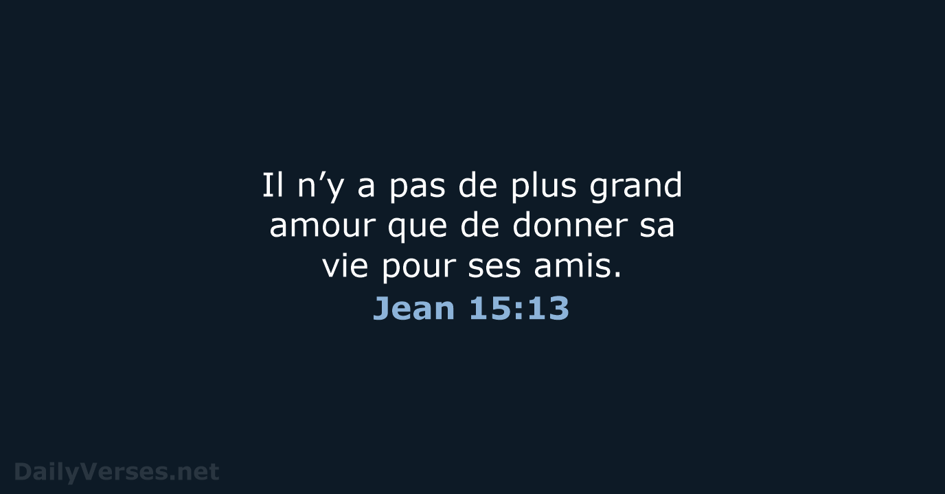 Jean 15:13 - BDS