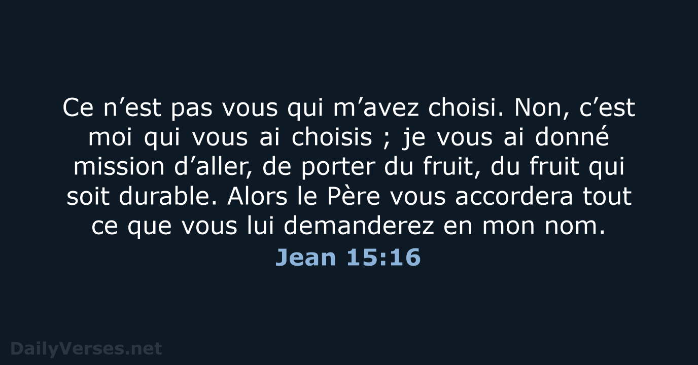 Jean 15:16 - BDS