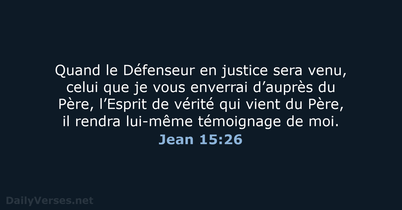 Jean 15:26 - BDS