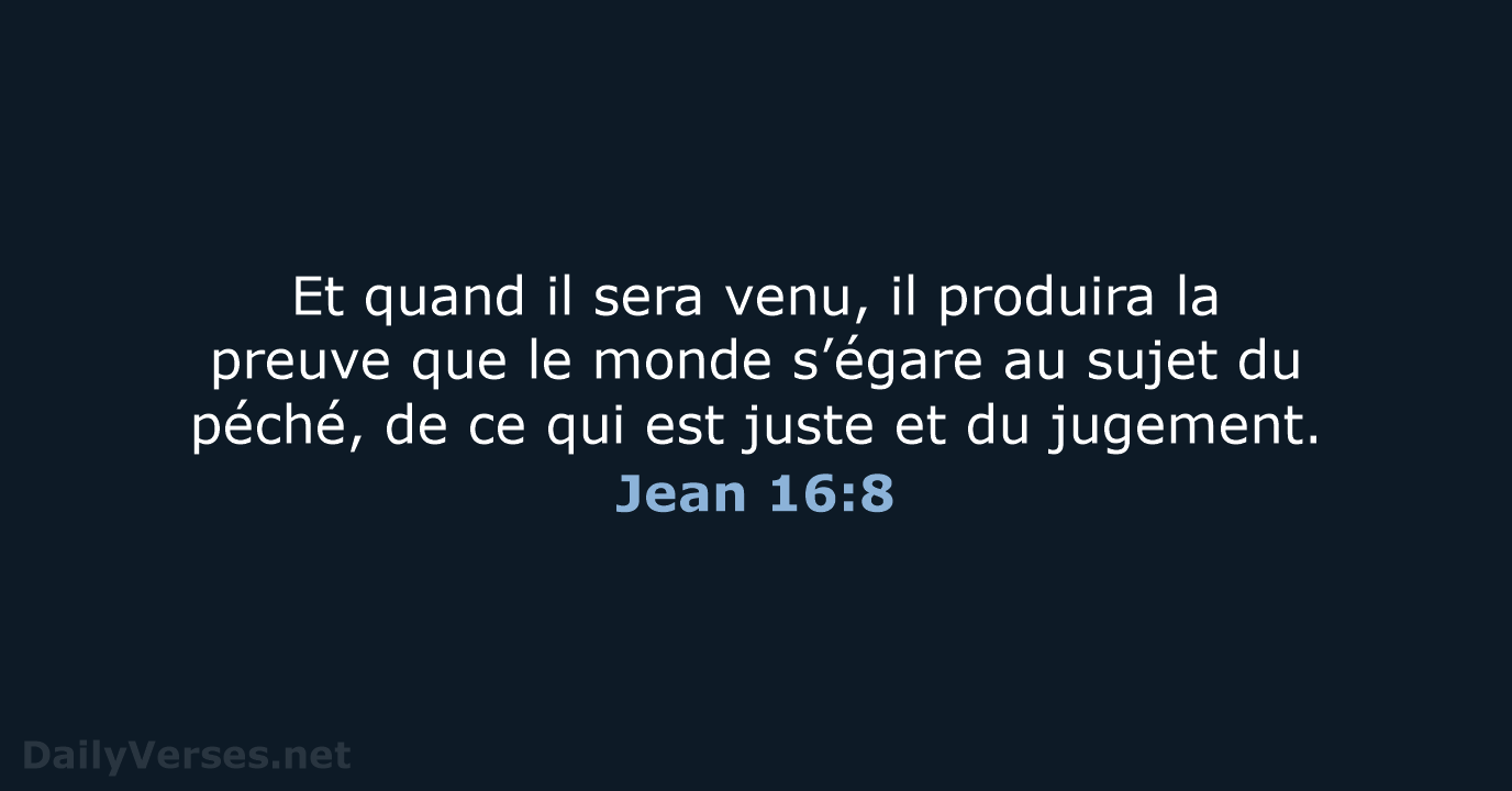 Jean 16:8 - BDS