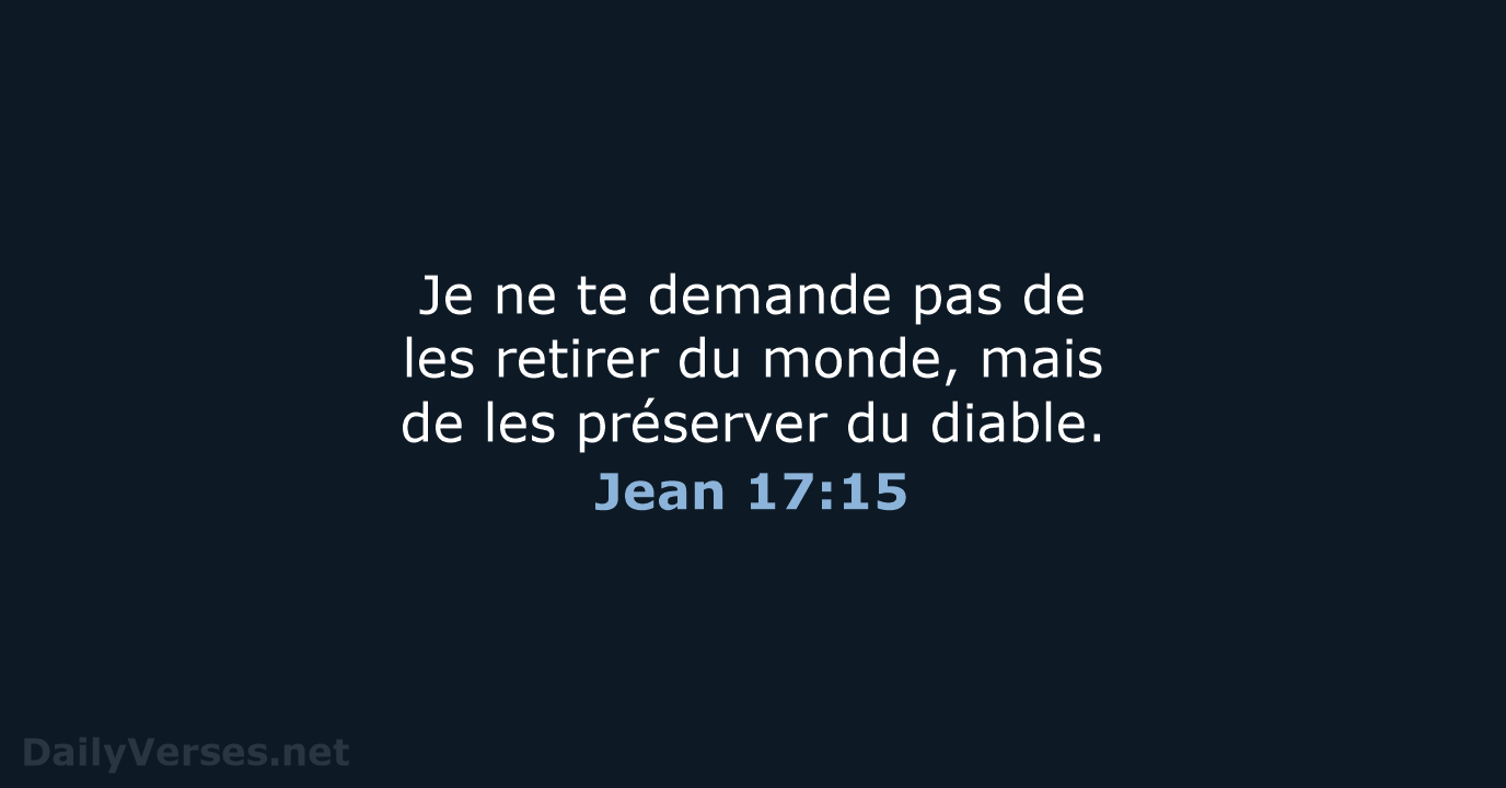 Jean 17:15 - BDS
