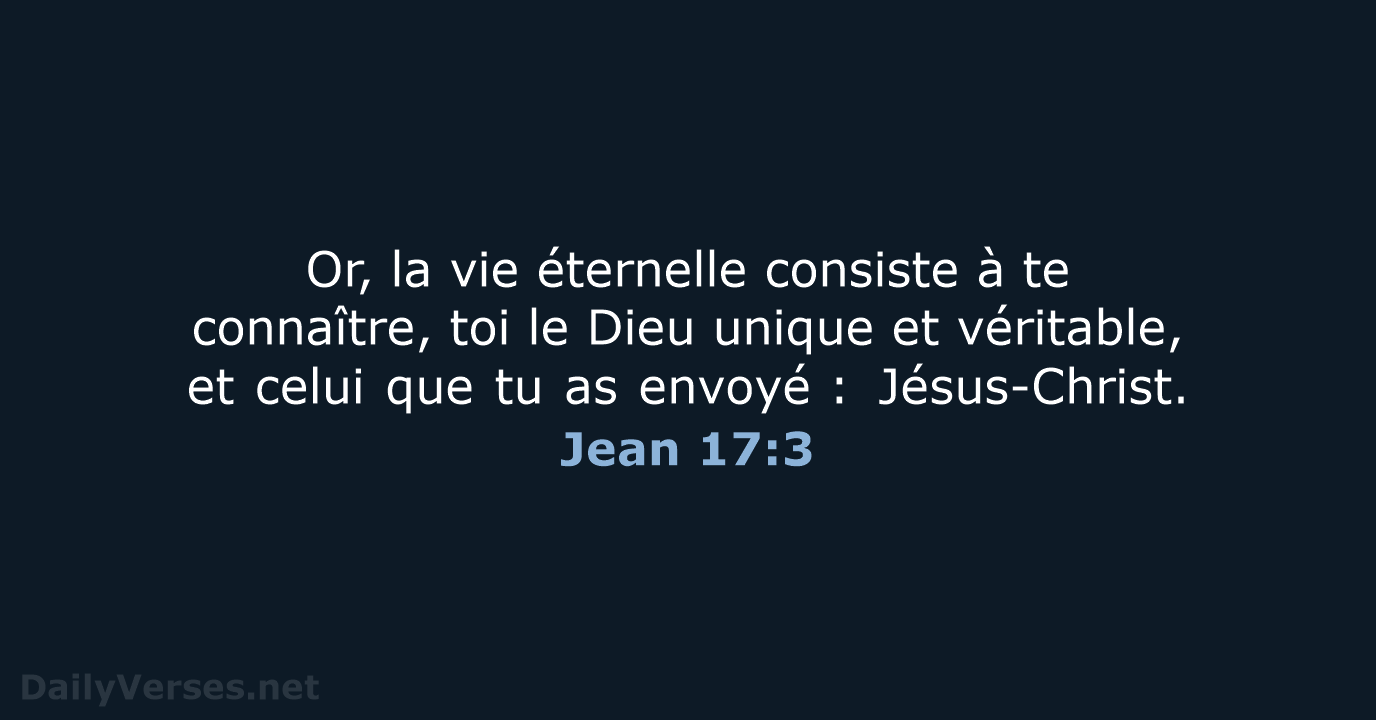 Jean 17:3 - BDS
