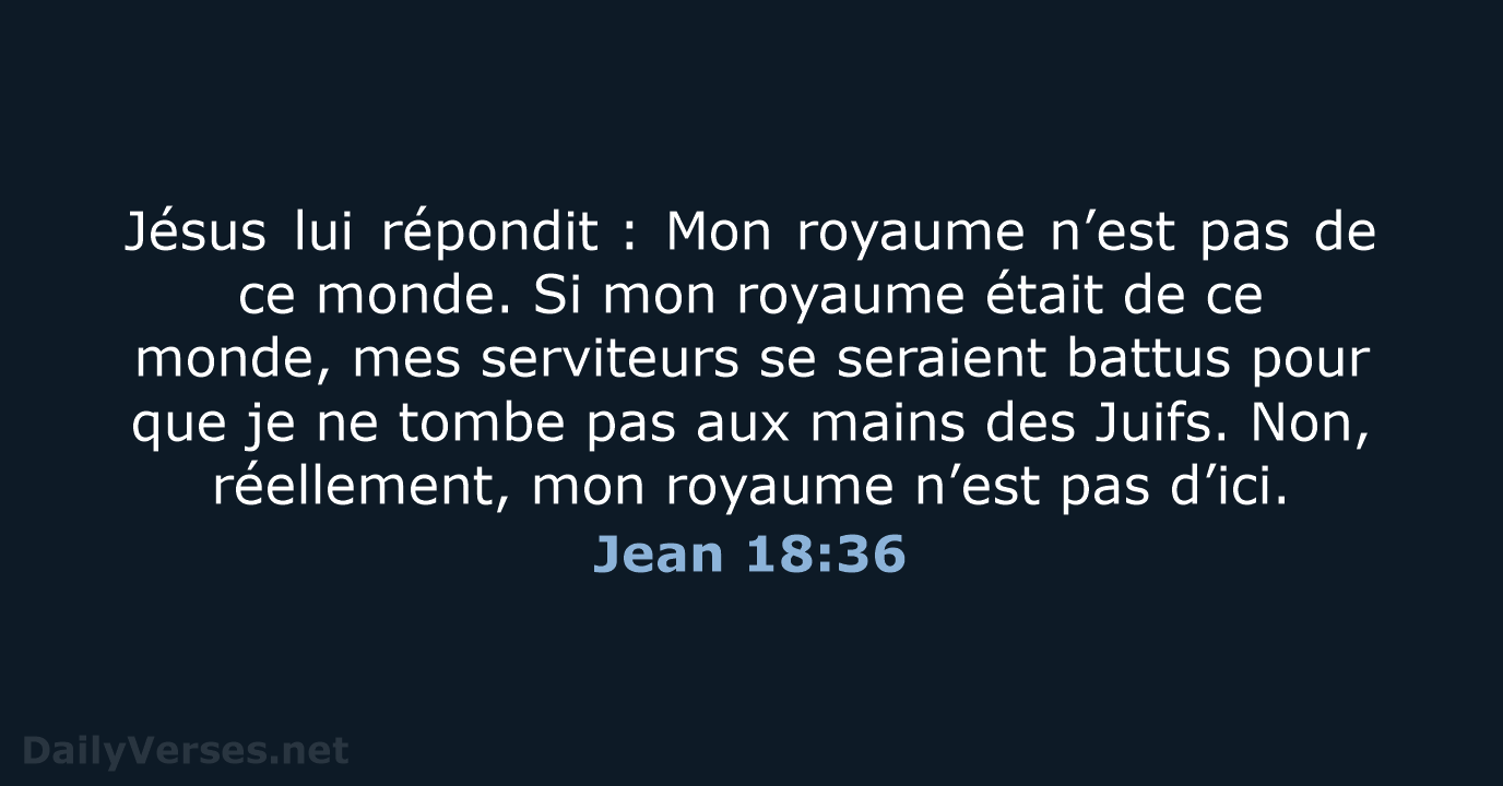 Jean 18:36 - BDS