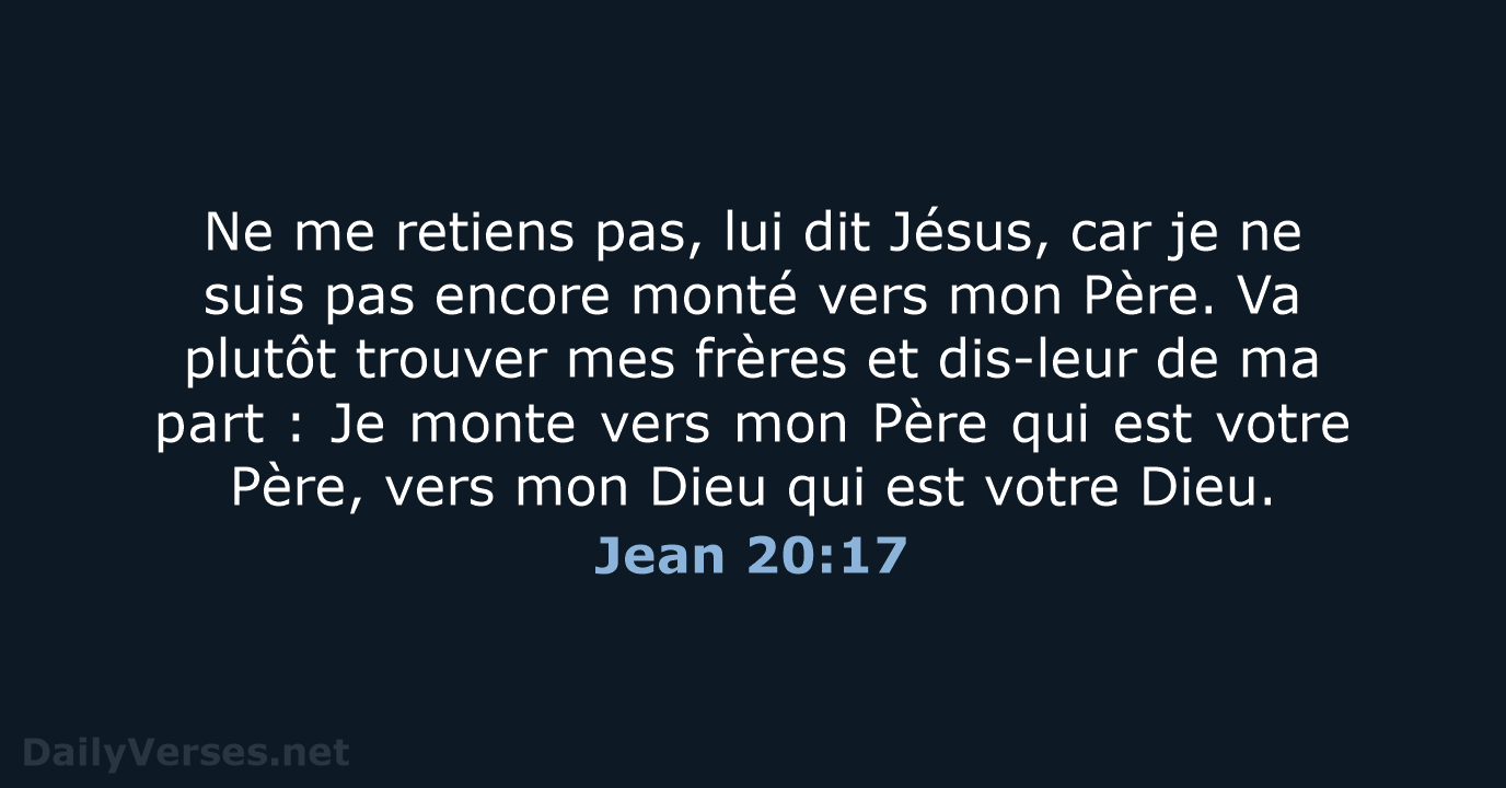 Jean 20:17 - BDS