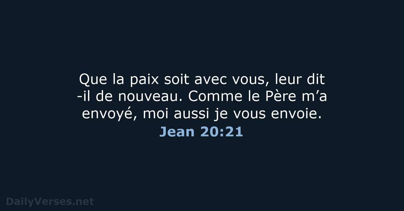 Jean 20:21 - BDS