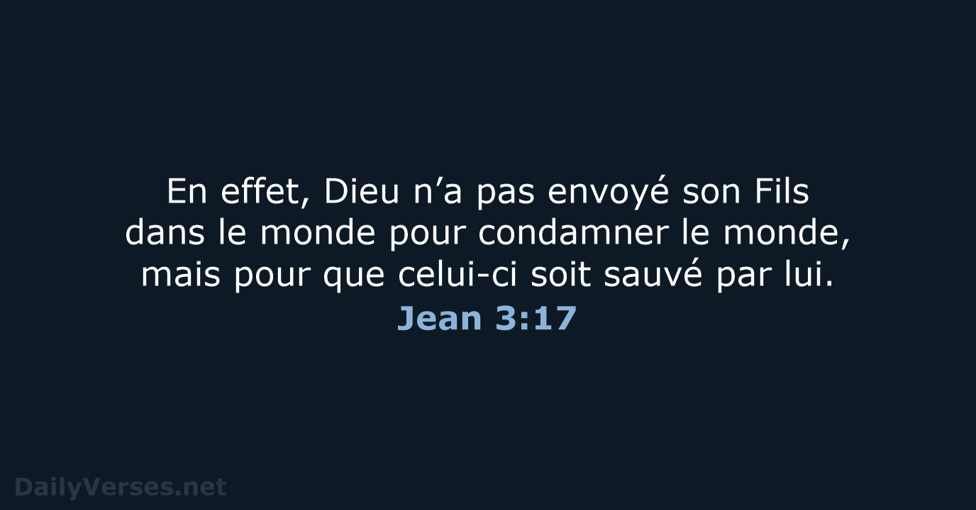 Jean 3:17 - BDS